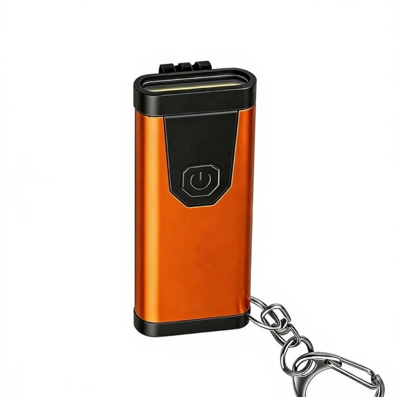 Rechargeable Keychain Flashlight Waterproof LED Light With USB Charging Port For Travel Camping Hiking Outdoor