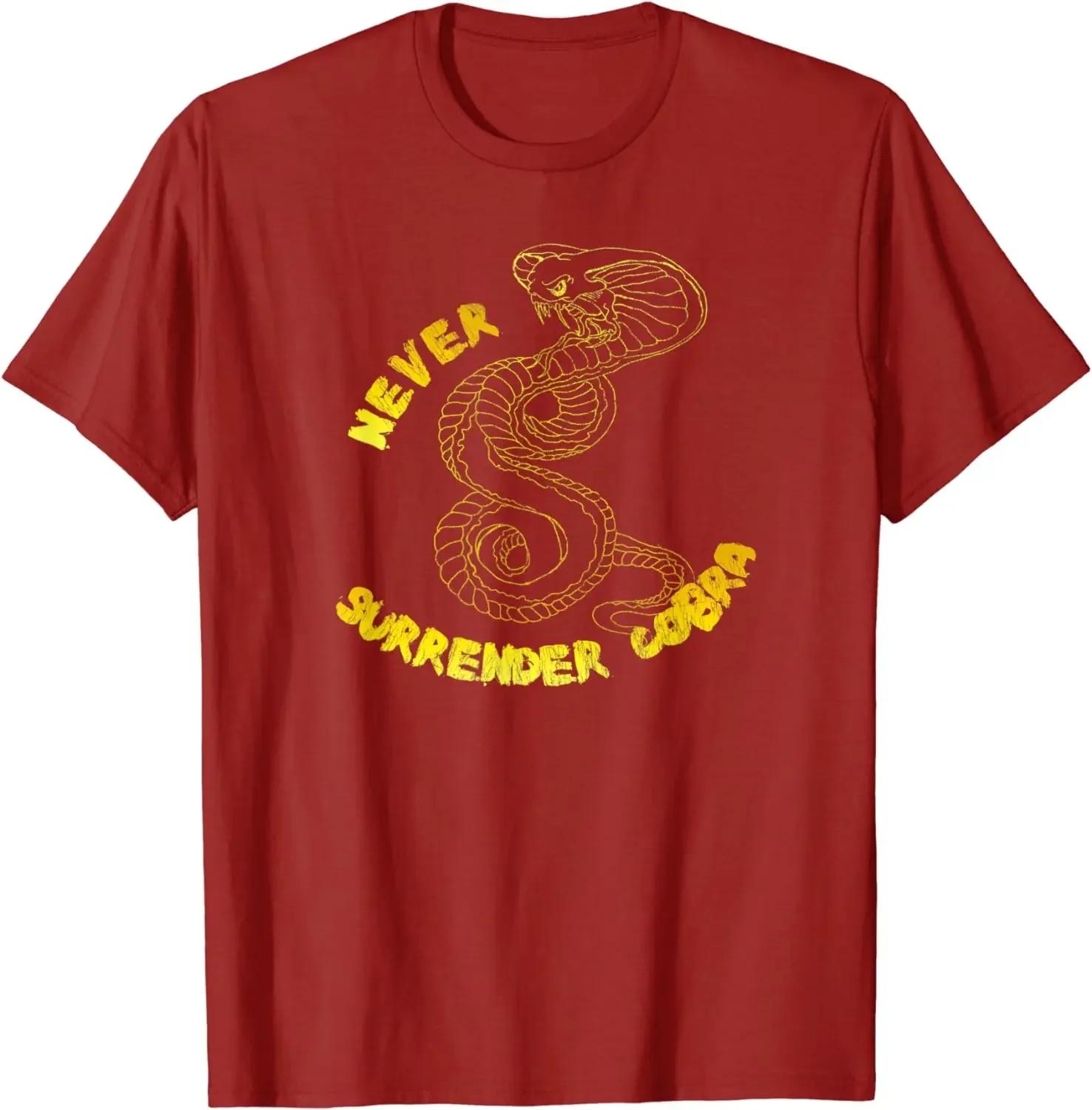 Never Surrender Cobra TShirt 100 Cotton ONeck Summer Short Sleeve Casual Mens Tshirt Size S3XL S