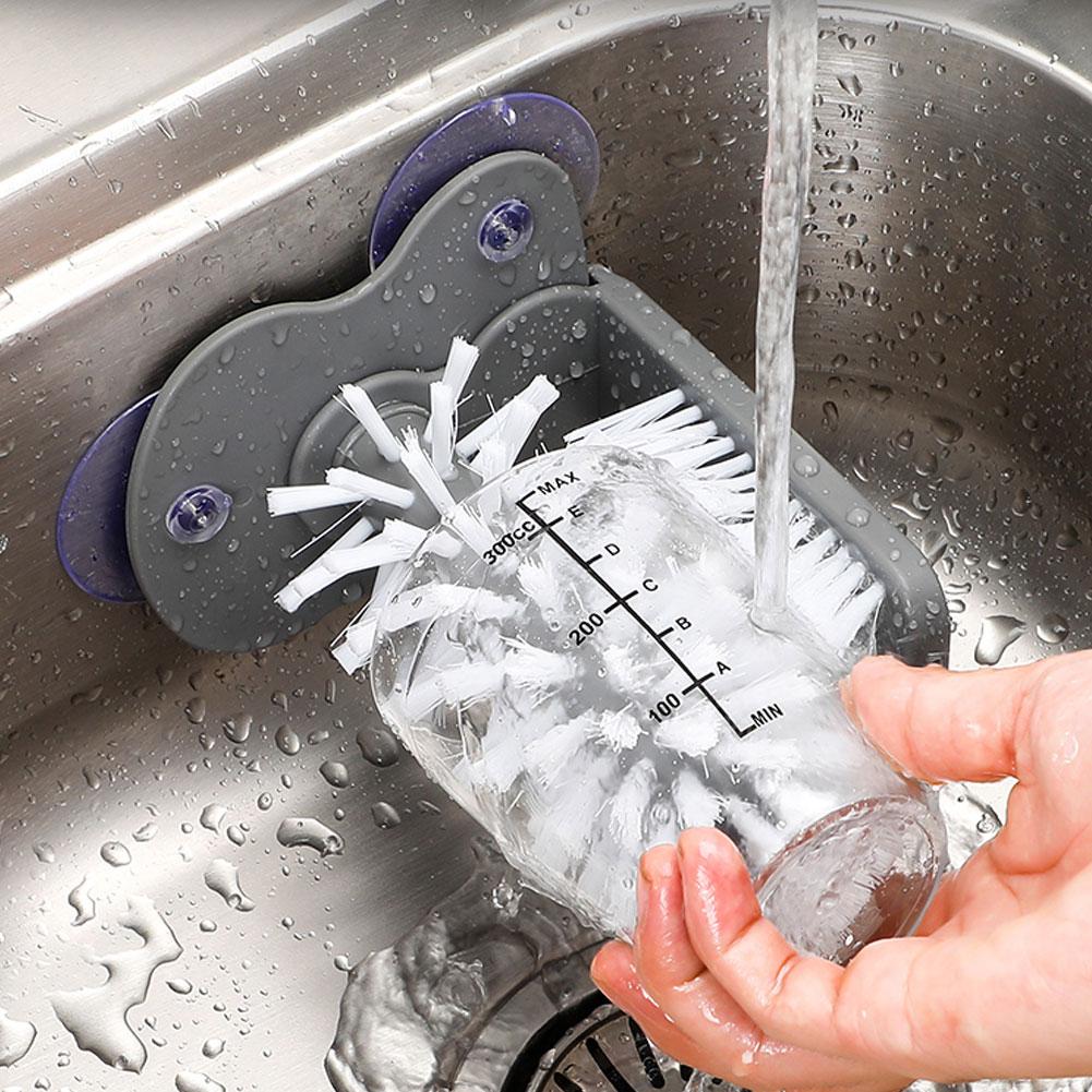 Wand-Saugbecher-Typ Tassenbürste Glas-Wasserflasche Becherreiniger Reinigungswerkzeug für den Heimgebrauch