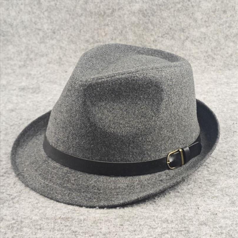 Stiff and stylish fall and winter woolen fabric heattech hat british style gentleman casual jazz hat middle-aged and elderly men's hat trendy