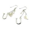 Les Trésors De Lily [G2834] - Silver Earrings 'I Love U'