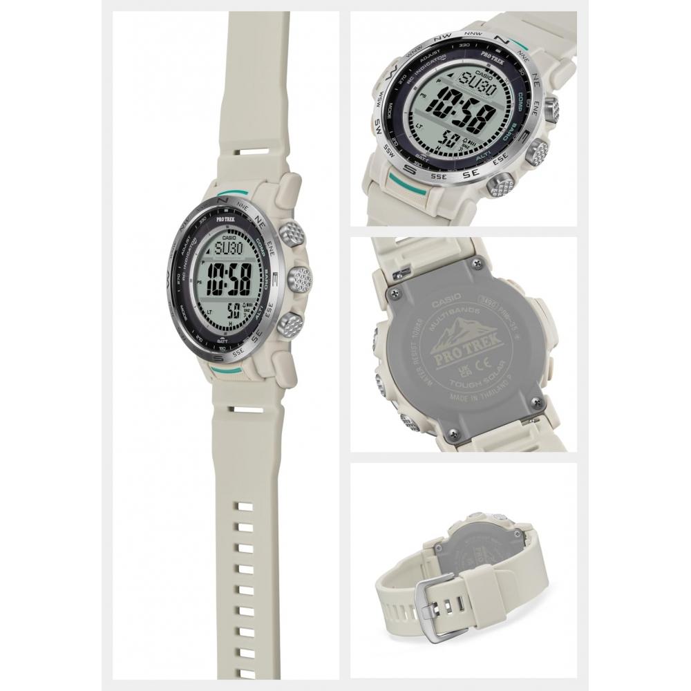 [Casio] Zegarek Protrek [Radio Solar Biomass Plastic PRW-35-7JF męski beżowy