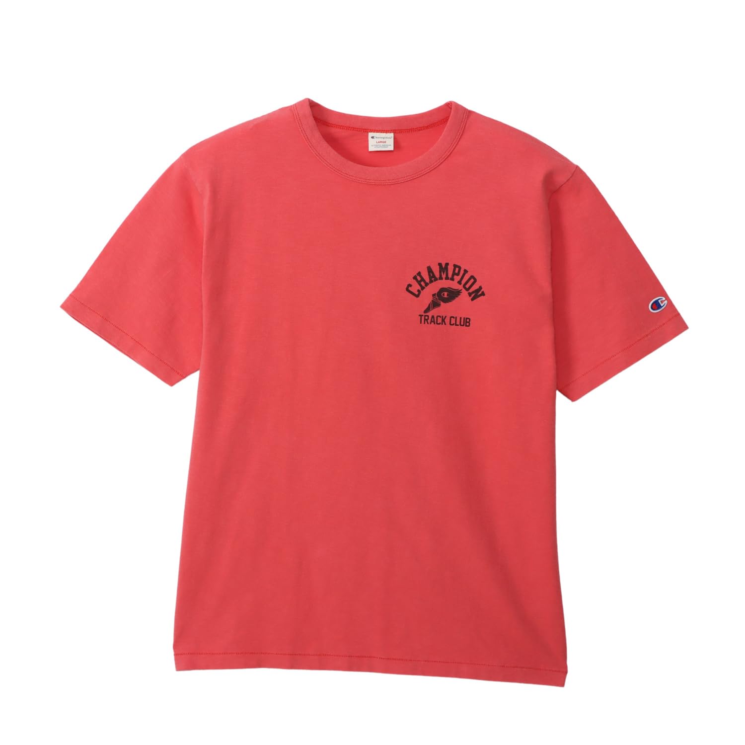 

Champion Casual Short Sleeve Pale USA Vintage Crew Graphic Logo Men s T-Shirt, Red, 100% Cotton, Wash, Neck, Print, C3-B335