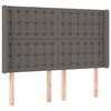 Tête de lit - MAISON EXCLUSIVE - Similicuir - Gris - LED intégrée - 147 x 16 x 118/128 cm
