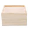 Wooden Unfinished Box Clear Slide Top Wood Gift Box Soap Box Vintage Jewelry Boxes Treasure Chest Craft Shadow Boxes Diy