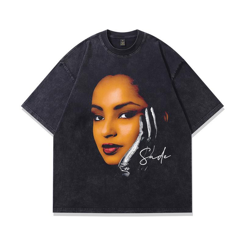 High Street Vintage Men'S Printed T-Shirt Oversize Large Version Short Sleeve T-Shirt Ins Men