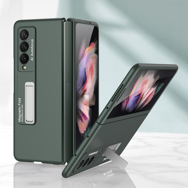 For Samsung Galaxy Z Fold 3 Case With Kickstand Ultra Thin Armor Shockproof Case For Samsung Z Fold 3 5G Phone Case Cover