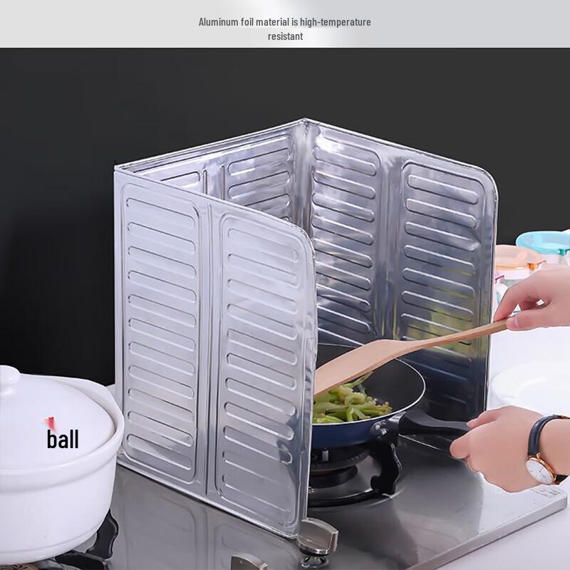 Aluminum Foil Stove Oil Splash Guard: Heat-Resistant Anti-Splash Baffle for Kitchen