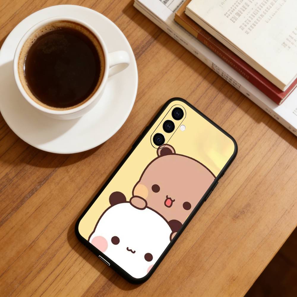 Cute Cartoon Bubu Dudu Phone Case Black Silicone Soft For Samsung Galaxy A73,A72,A71,A70,A53,A52,A51