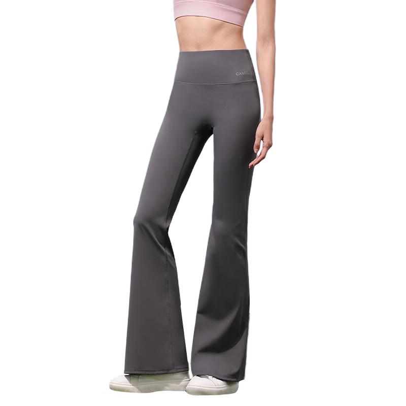 Camel Women s High-Waist Micro-Flare Fitness Pants S