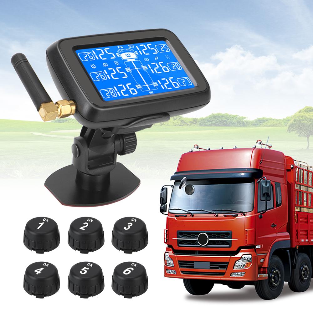 

Грузовая шина TPMS с 6 внешними датчиками, цифровой ЖК-дисплей, сменная батарея, автомобильная беспроводная система контроля давления в шинах