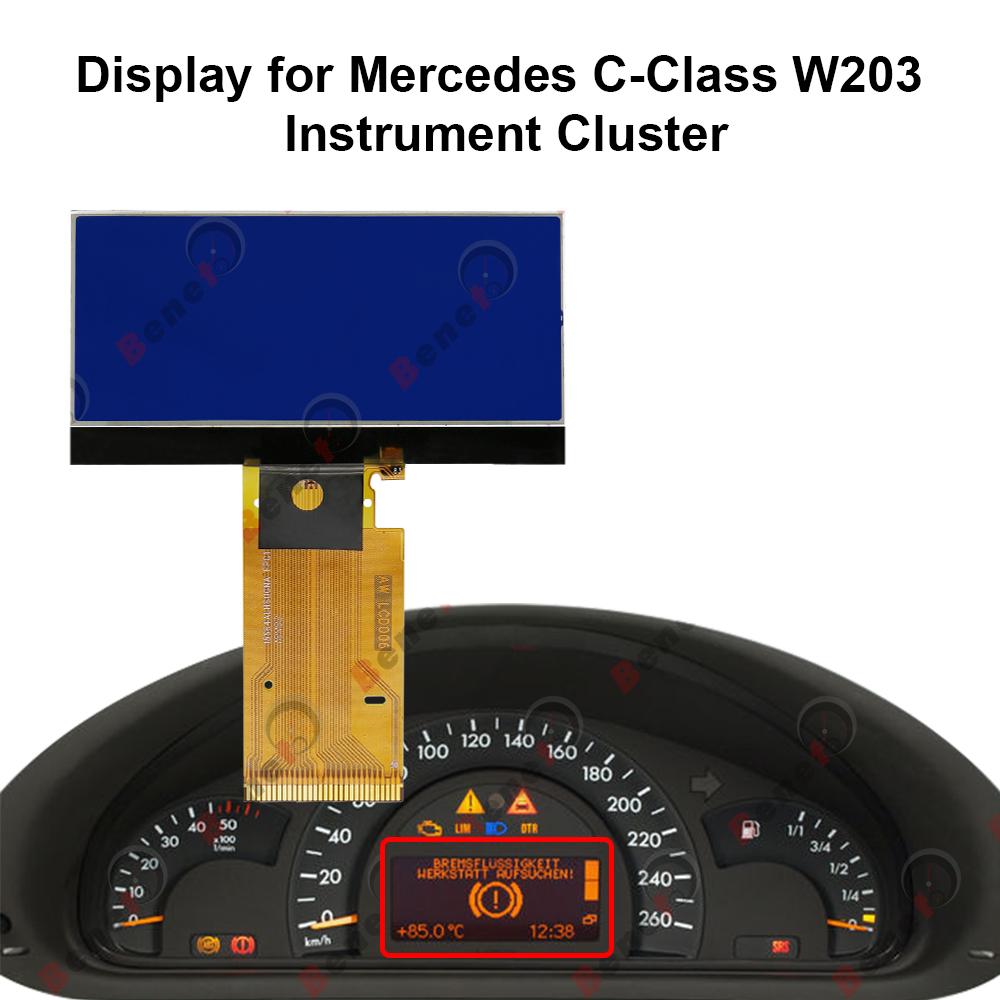 Display for Mercedes-Benz C-Class W203 Instrument Cluster