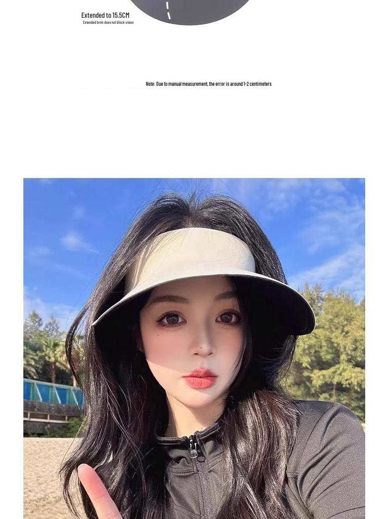 Damen Nahtloser Faltbarer UV-Schutz Sonnenhut für Sommer-Radfahren