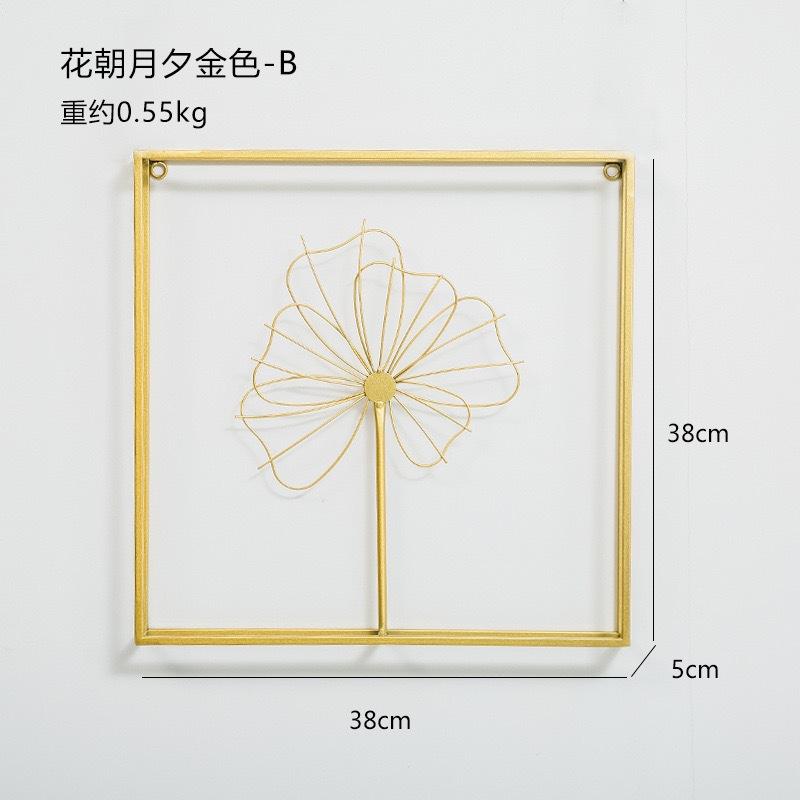 Metal Iron Art Leaf Mural Nordic Wall Pendant Light Luxury Hanging Decoration Crafts Household Creative Hanging Decorations New