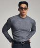 ASTROVE Cable Mock Muscle Fit Knit T-Shirt Gray
