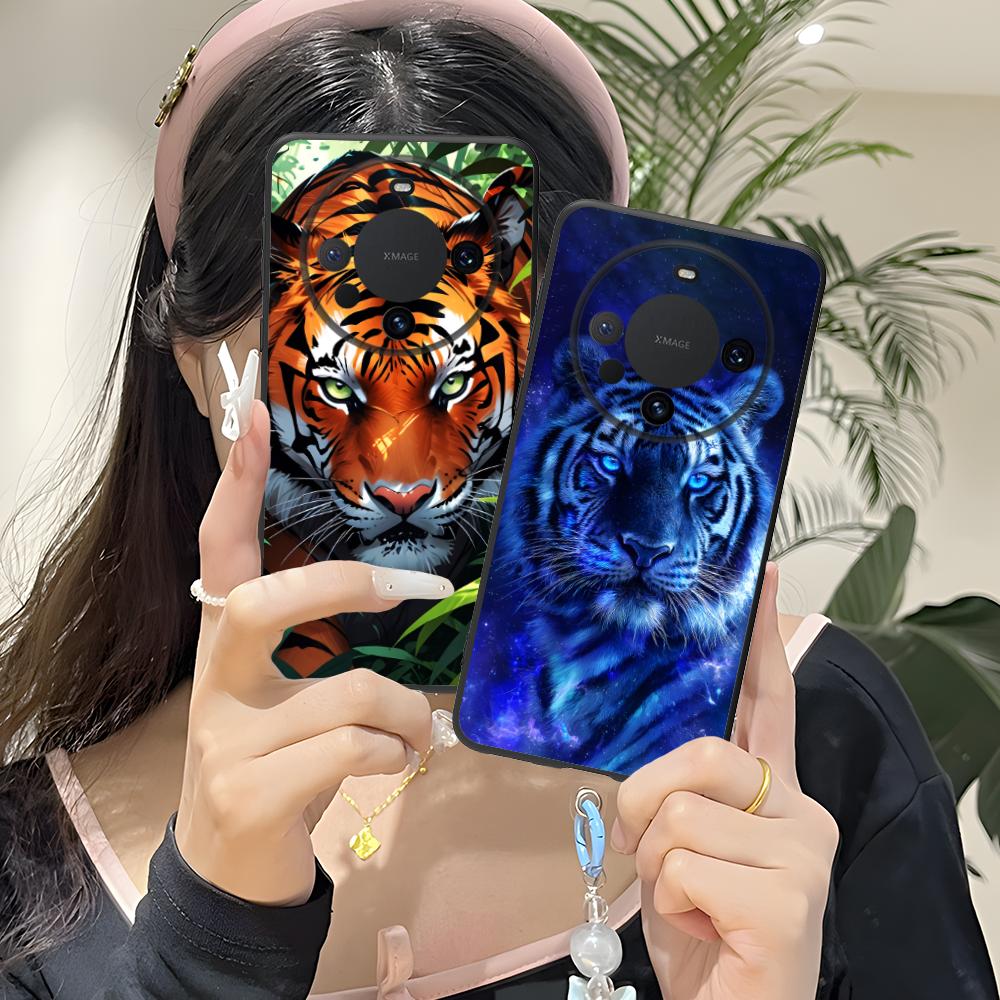 Tiger Neon Mobile Cell Phone Case for Huawei Mate 60 50 40 30 20 10 Pro Plus Lite E 5G Colorful Printing Cover Pretty Cellphones