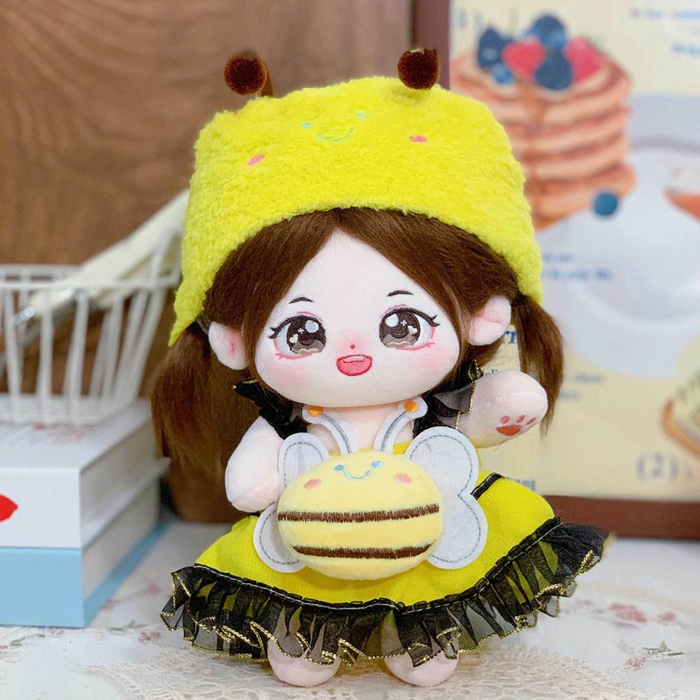 20CM Cotton Doll Rompers Cartoon Plush Doll Replacement Outfit Dress Playing House Accessories Mini Clothes