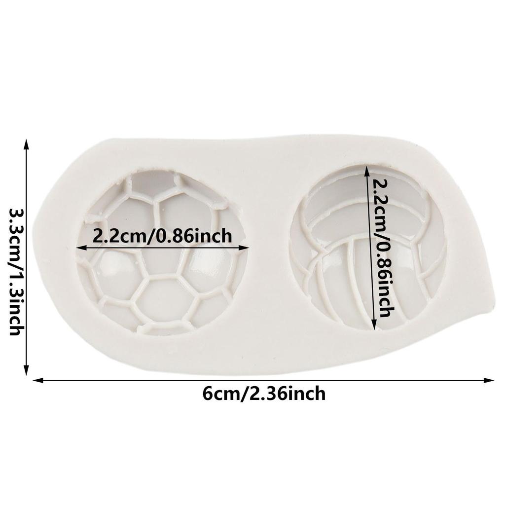 Fotbalové silikonové formy Volejbalová fondánová forma Nástroje na zdobení dortů Toppery na cupcaky Čokoládové bonbóny Řemeslo Gumová pasta Polymerová hlína