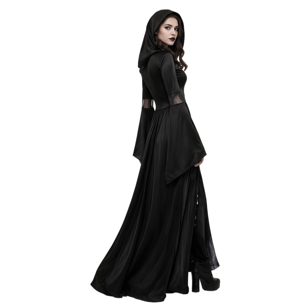 Cosplay Halloween Cosplay Demon Vampire Costume Black Witch Skull Dress Cosplay Costume Now