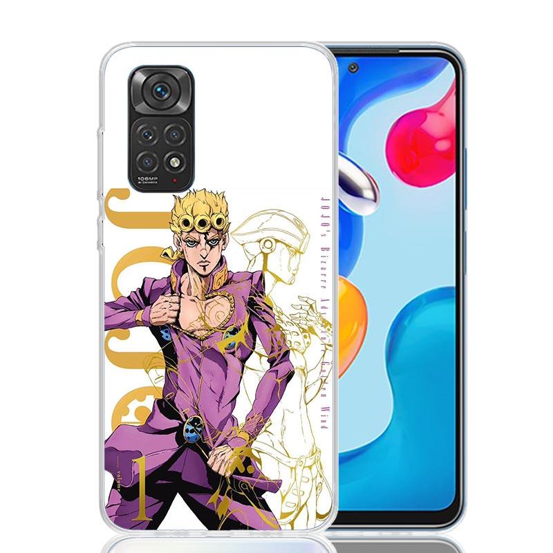 JoJo Adventure Giorno Giovanna Phone Case For Xiaomi Redmi Note 15 14 13 12S 12 Pro Plus 11S 11E 11 11T 10S 10 Art Soft Pattern