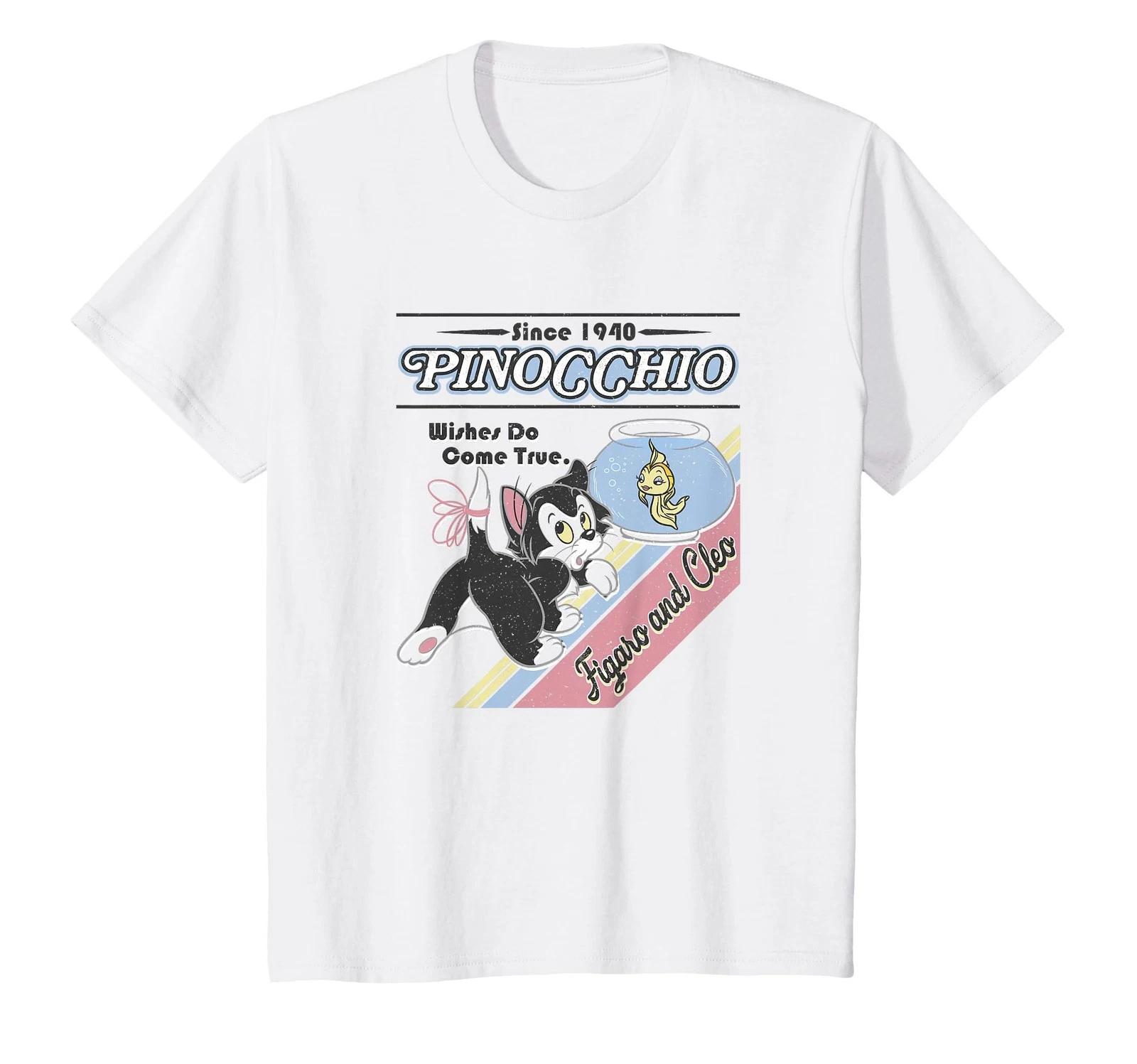 Disney Pinocchio Wishes Come True Figaro And Cleo Retro T-Shirt_ 3XL