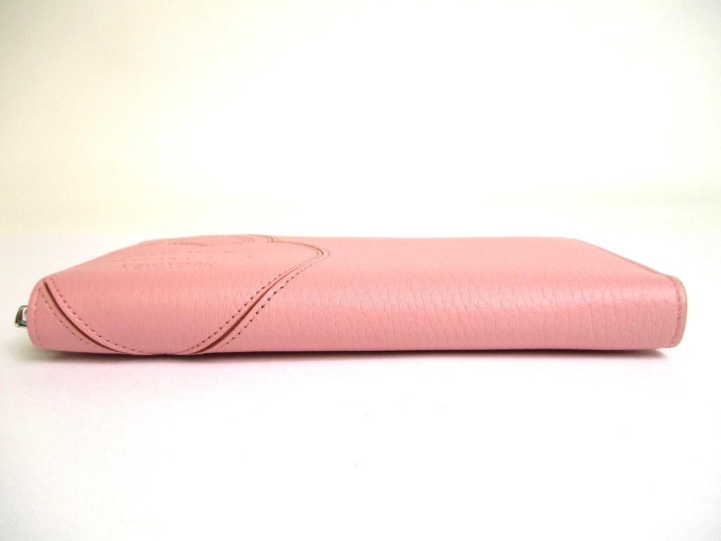 Authentisches Tiffany & Co.. Return to Tiffany Rosa Leder Große Reißverschluss-Geldbörse #a579 Geöffnete Schachtel