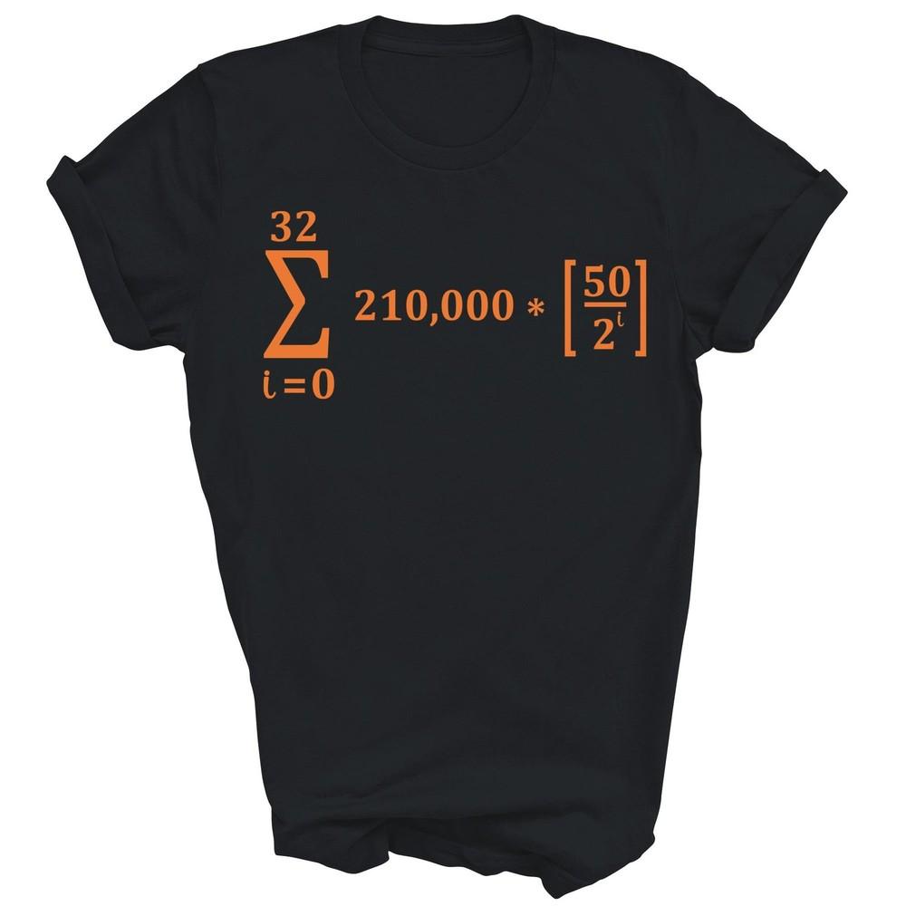 

Bitcoin Halving Equation Crypto Trading Unisex Shirt Gift 4XL
