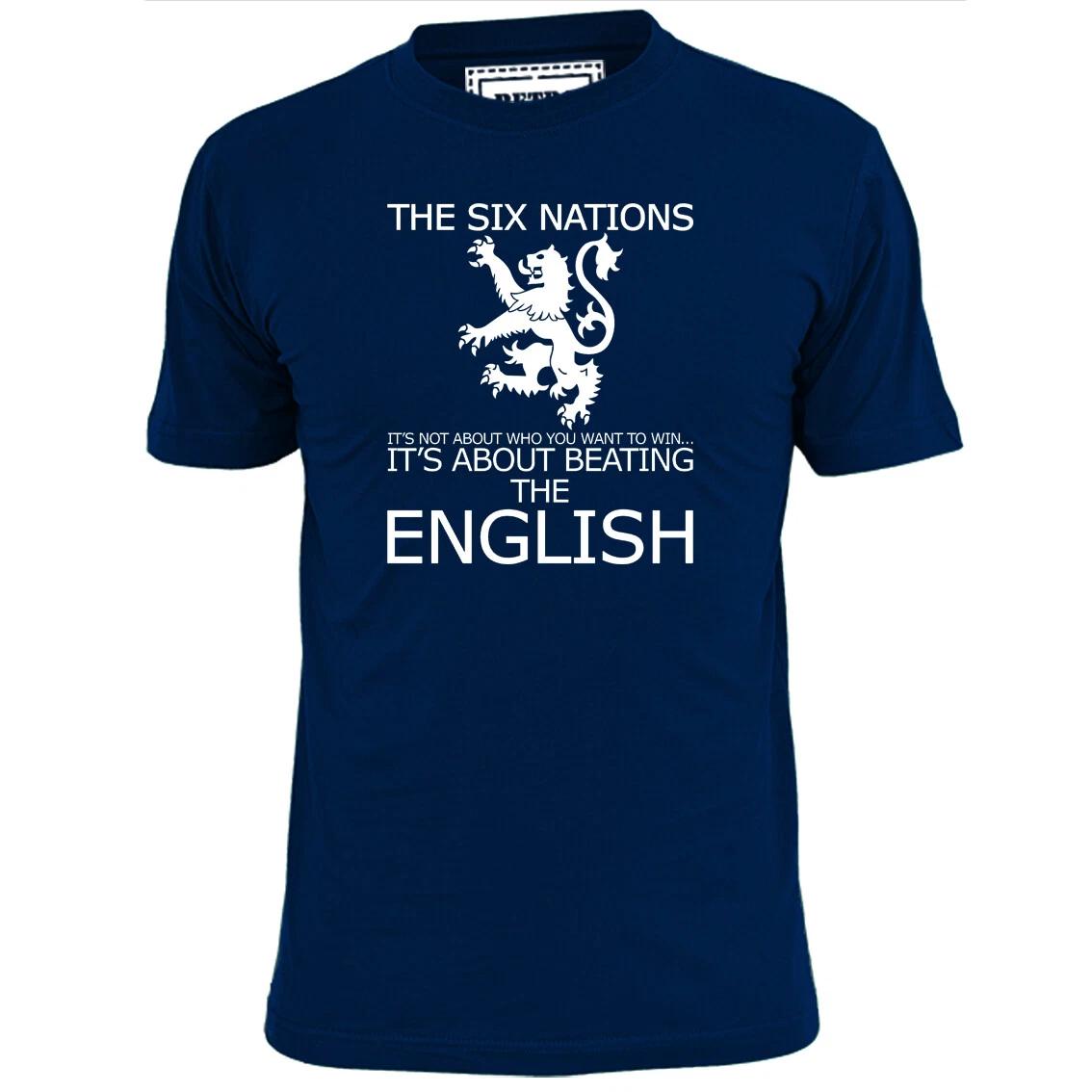 Mens Scottish Rugby Its About Beating The English Six Nations T shirt Rugger L
