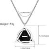 Men Therian Stainless Steel Necklace New Therian Pride Symbol Geometric Pendant Neck Chain Punk Jewelry Gifts
