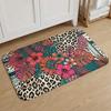 Boho Tropical Sun Palm Leaf Door Mat Modern Botanical Abstract  Absorbent Floor Carpet Soft Non-Slip Decor Entryway Rug