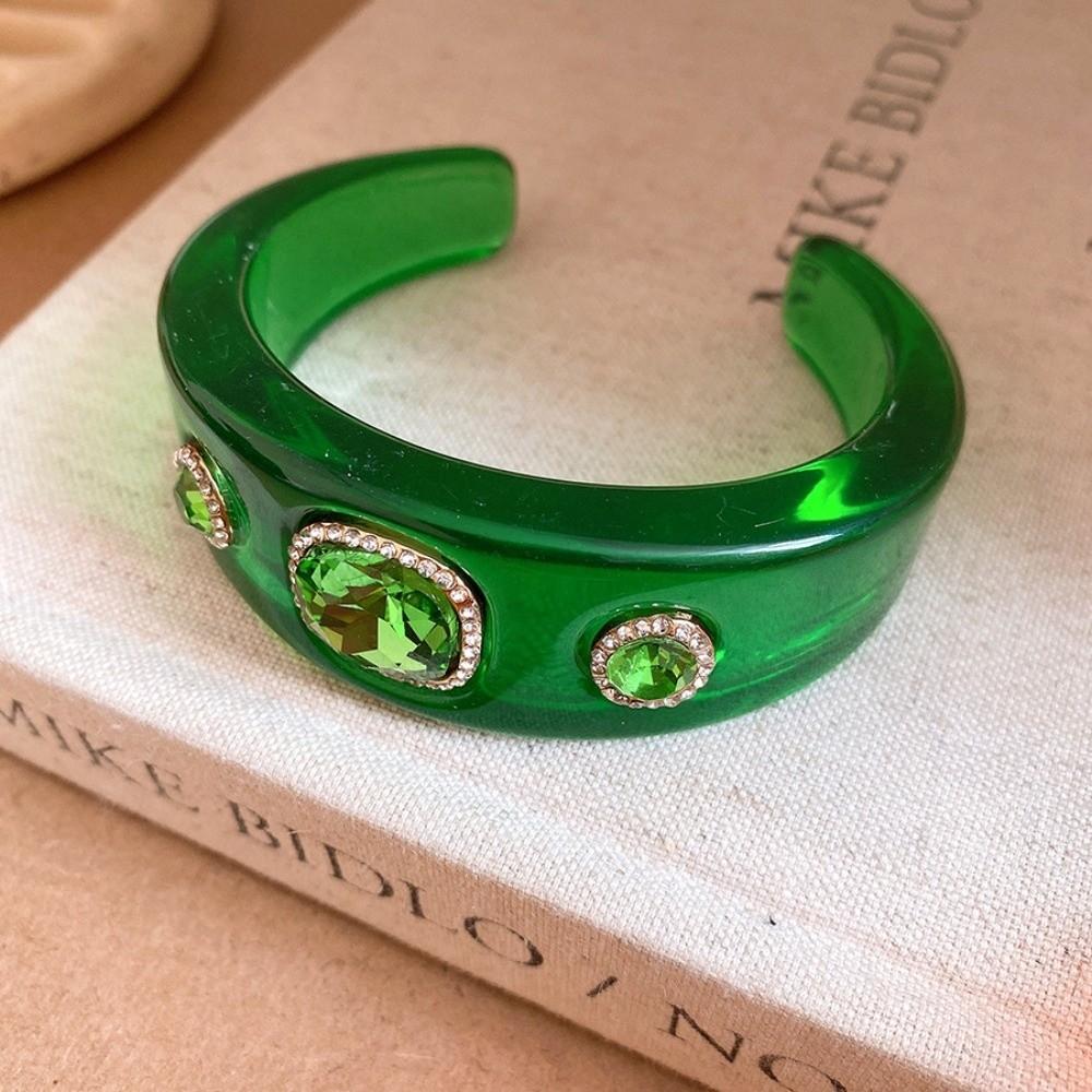 Smudging Irregular Wide Open Bracelet Europe American Style Dopamine Hand Ring  Party Gift