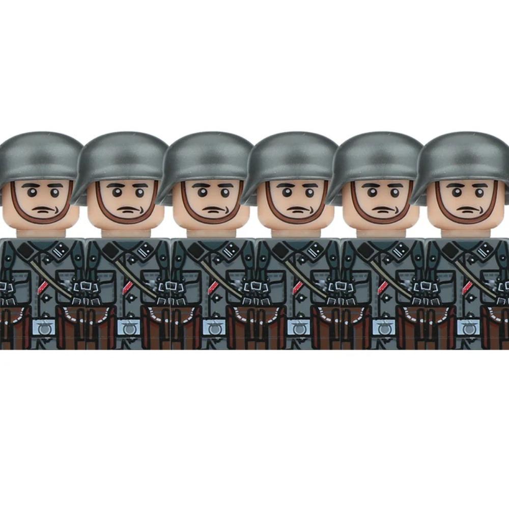 

Військові німецькі солдати Другої світової війни Фігурки Шолом Будівельні блоки Армія Піхоти Воїн Навідник Броня Гармата Жилет Зброя Цеглинки Іграшки