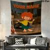 Custom Name Pumuckl Wall Tapestry Aesthetic Wall Hanging Printed Fabric Blanket Decorative Tapestries for Bedroom Living Room Home Decor