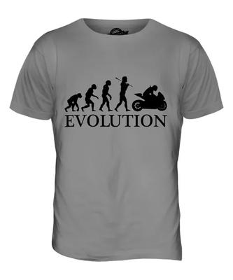 Motorradrennen Evolution des Menschen T-Shirt