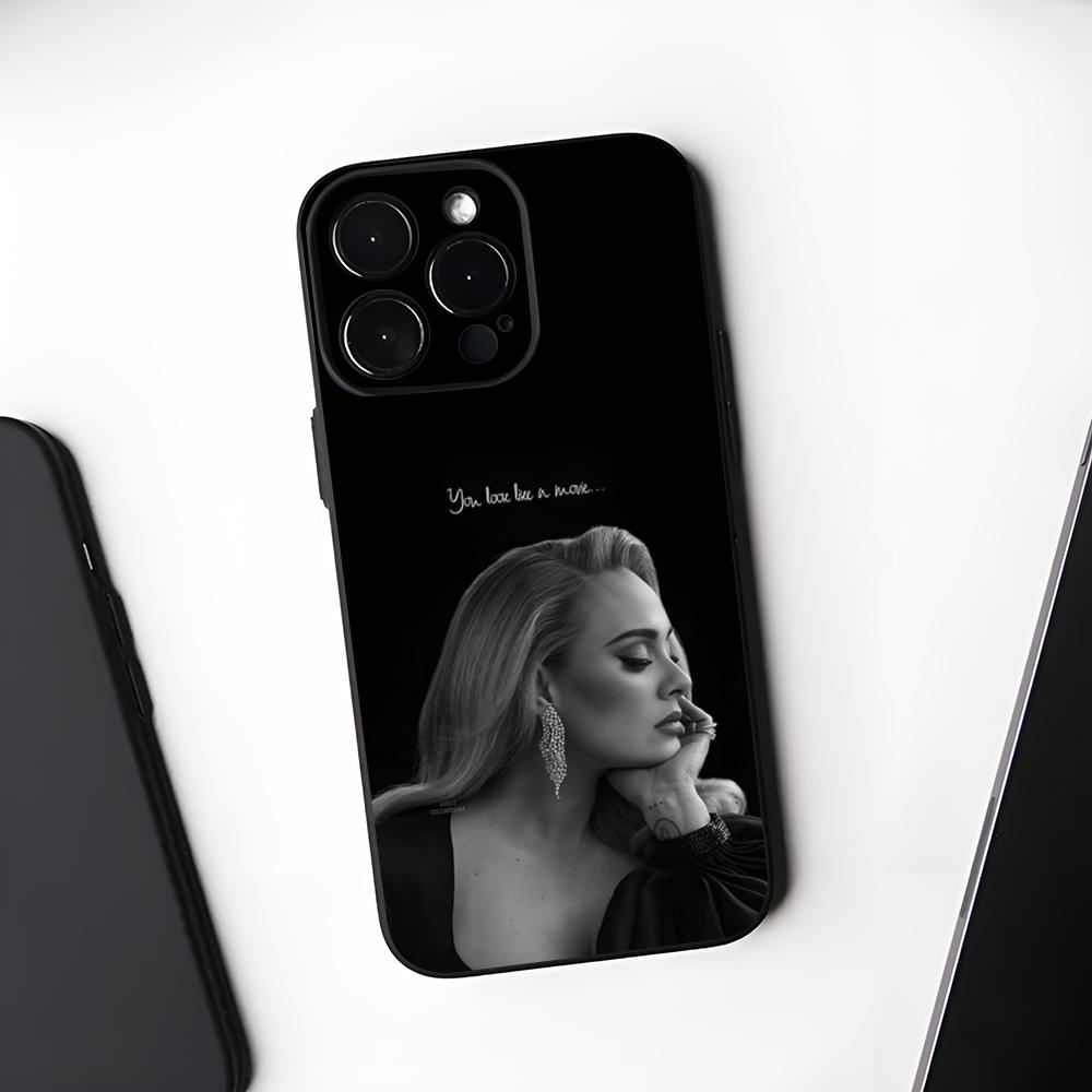 Female Singer A-Adele A-Adkins Phone Case Black Soft For Iphone 16 15 14 13 11 12 Pro Max Xr X Xs 8 7 Plus