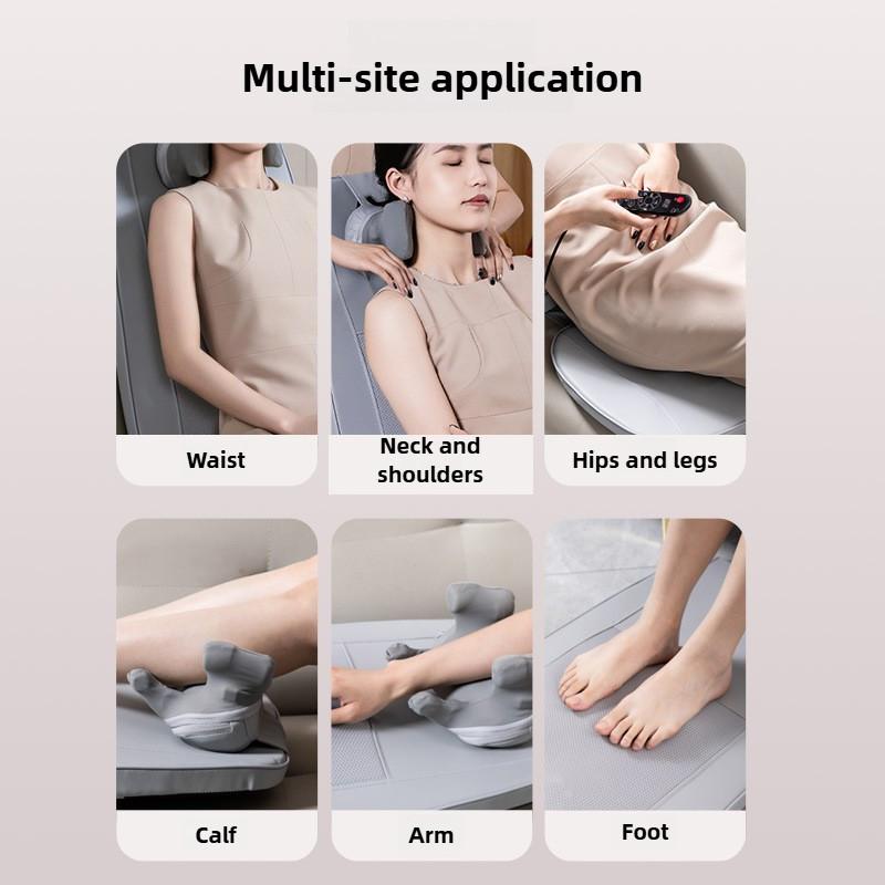 Vibration Heating Shoulder Neck Massager Trapezius Muscle Massager Multi Functional Waist Back Massage Cushion