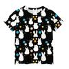 Boys Girls Round Neck Casual Printed Short-sleeved T-shirt Top