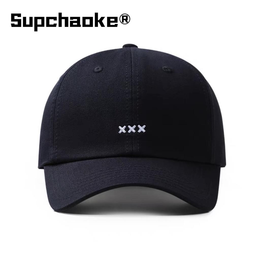 Versatile soft top embroidery X cotton baseball hat men's and women's sunshade cap three-dimensional embroidery