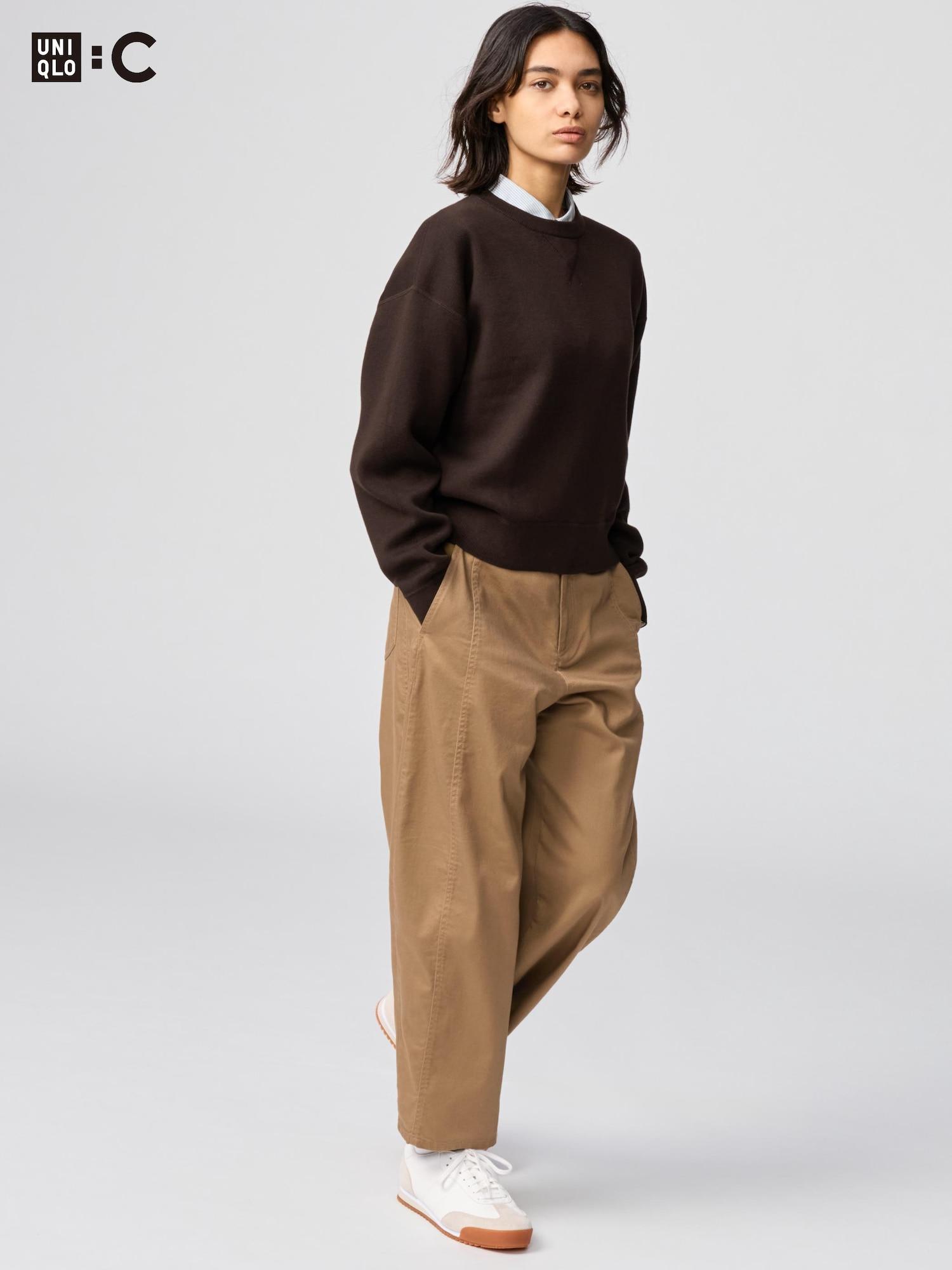 

Uniqlo Хлопковые брюки-кюлоты 31 BEIGE/WOMEN XXL