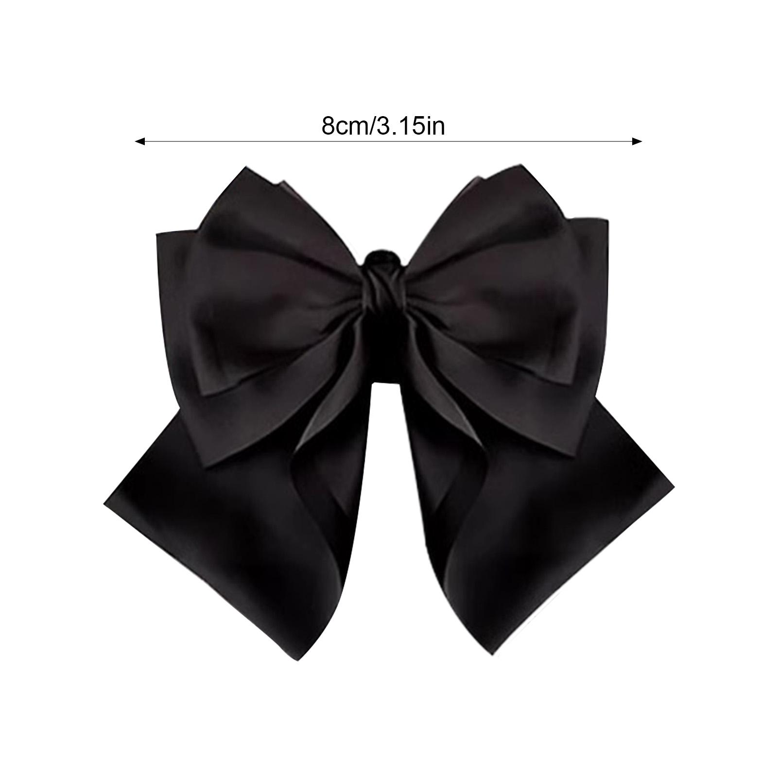Female Satin Bow Hairpin Ponytail Clip Butterfly Hair Clip Solid Satin Spring Clip Hair Pin Barrettes Girls Hair Accessories