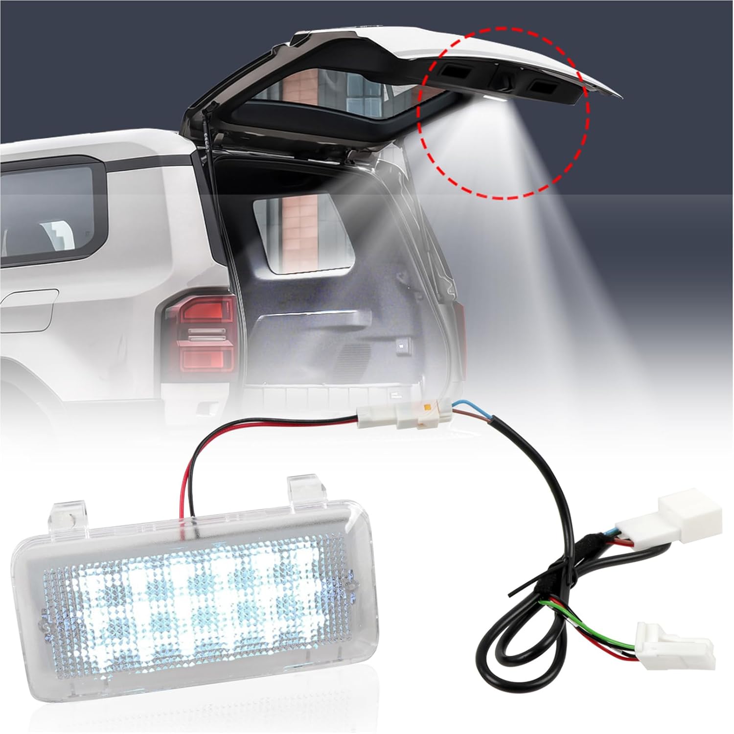 

ITrims Rear Trunk Cargo Area Light for Toyota Land Cruiser Prado J250 LC250 2024 2025 Tailgate Lights Trunk Ceiling Lights Lamps Hatch Door Cargo for Power liftgate
