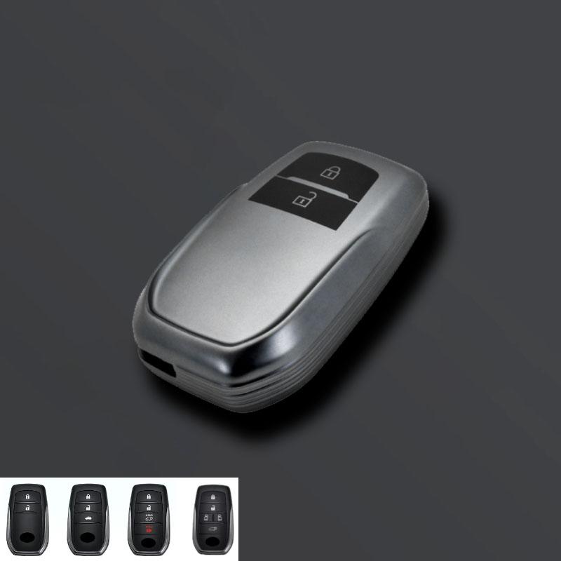 Grey Tpu Car Remote Key Case Cover for Toyota RAV4 Crown Hilux Fortuner Camry Land Cruiser Prado Protect Shell Fob Accessories