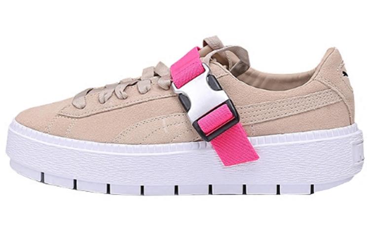 PUMA Fenty X Platform Trace Buckle Cement Pink Women s 367451-02 37.5