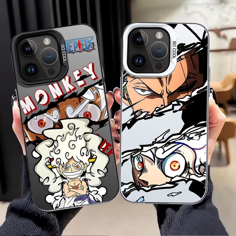 Case for iPhone 16e 11 12 13 Pro Max 14 15 16 Plus 17 Air Soft Shell One Piece Luffy Zoro