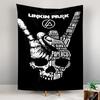 Wandteppich Linkin Park Rock Hand Schädel Songtitel Nu Metal Wandbehang für Rockmusik-Liebhaber Raumdekoration