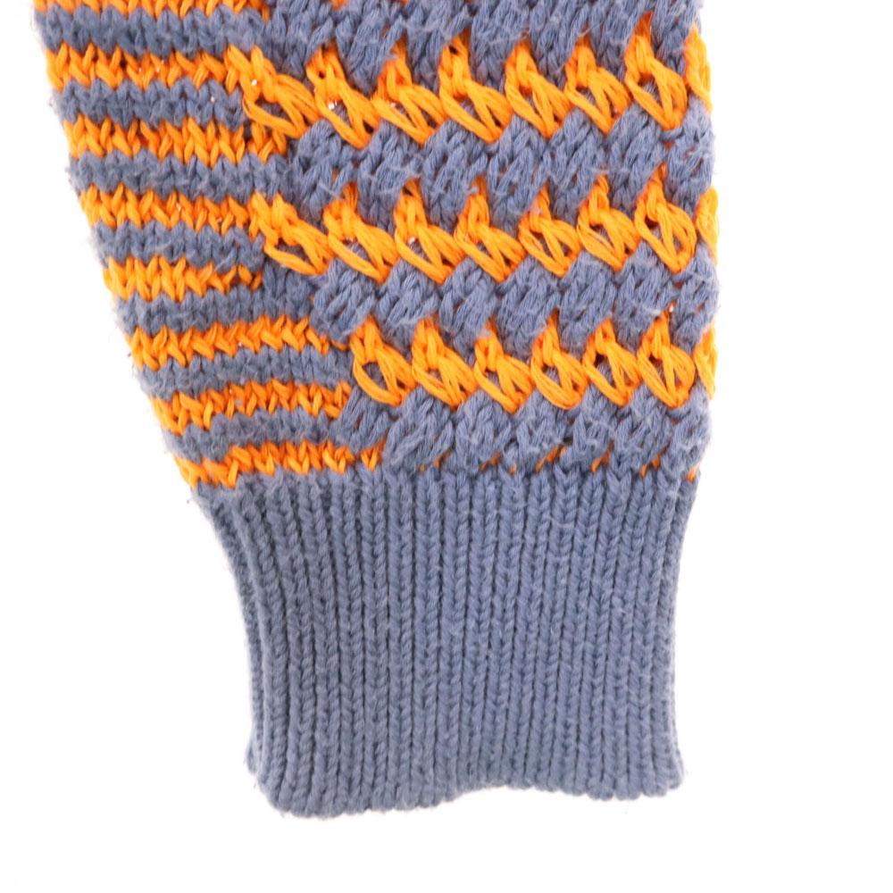 KENZO made in Italy Border Pattern Long sleeve V neck knit cardigan M Women Used