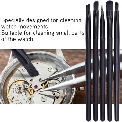 5PCS Watch Accessory Watch Cleaning Brush Set Wristwatch Movement Small Part Cleaning Soft Brushes Set Tool for Watchmaker