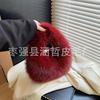 Autumn and winter fluffy imitation fox hair bag versatile portable plush dumpling bag
