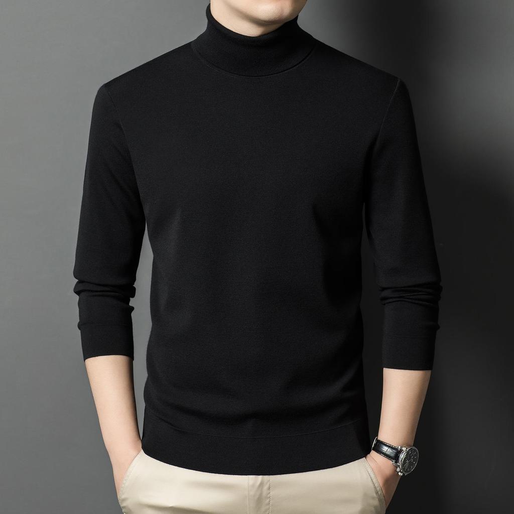 2025 Winter Fashion: Men's Fine Australian Wool High-Neck Sweater - Thick, Casual Style for All Ages