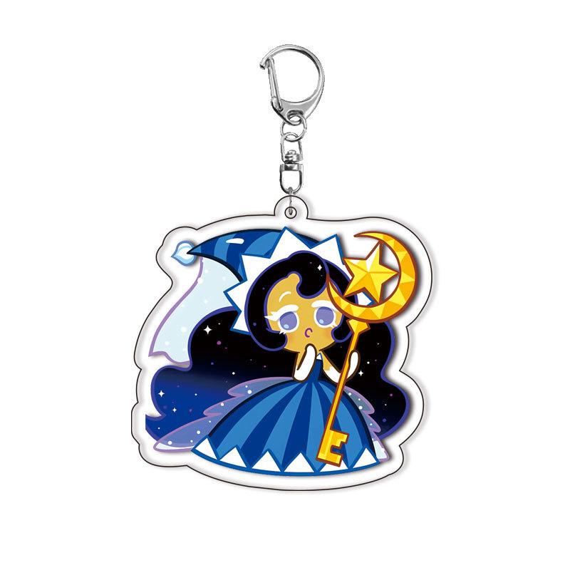 

Cute Game Cookie Runing King Accessories Cartoon Q-version Keychain Bag Milk Pure Vanilla Candy Apple Princess Biscuit Keyrings
